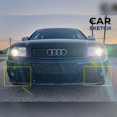 Audi A4 B6 Ultrasport Package Front Bumper Side Lower Grilles * 8E0 807 682 C - 8E0 807 681 C *